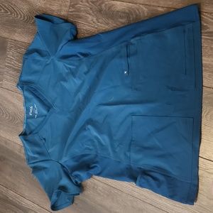 Cherokee iFlex Scrub Top • Large • Caribbean Blue